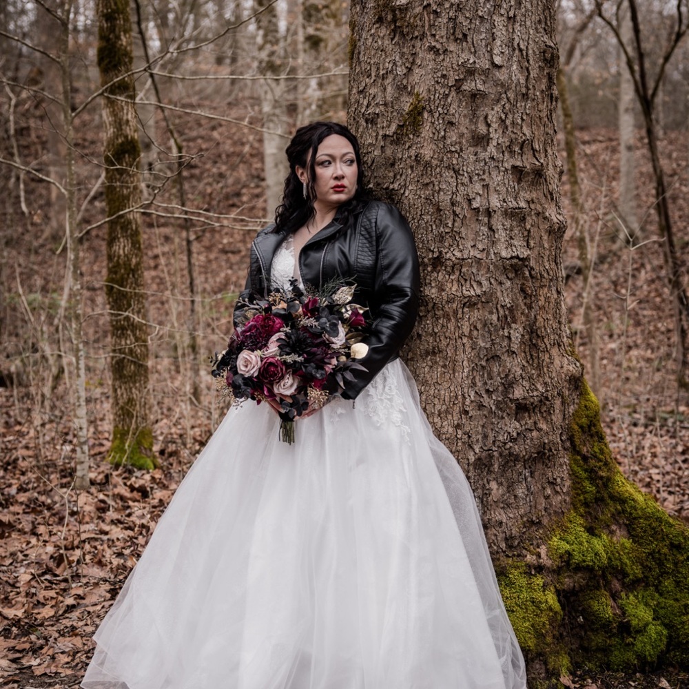 White Wedding Dress with veil